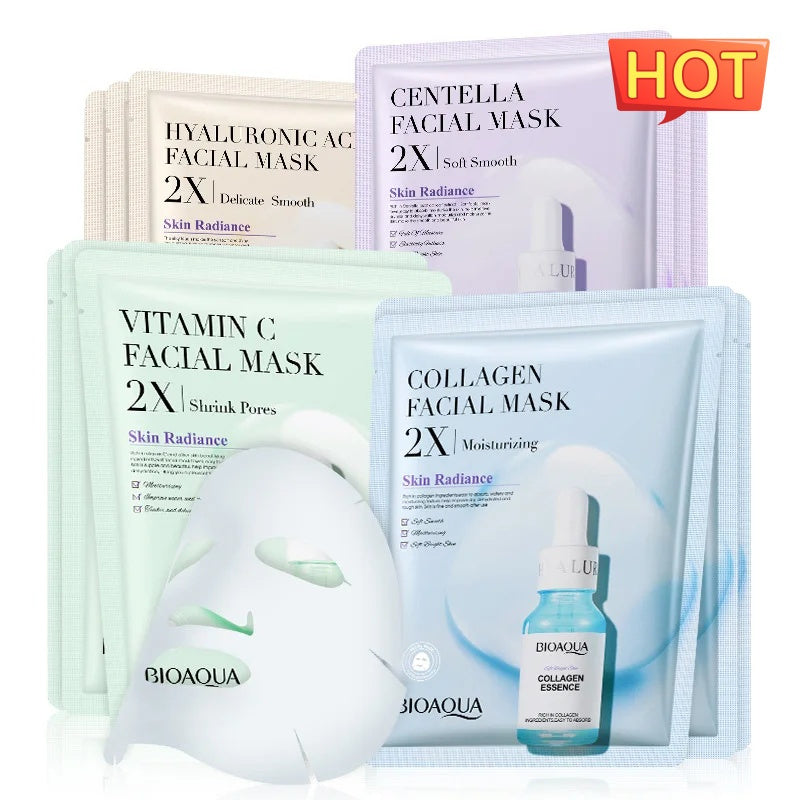 Gesichtsmasken 10er Box – Intensive Pflege in 4 exklusiven Varianten